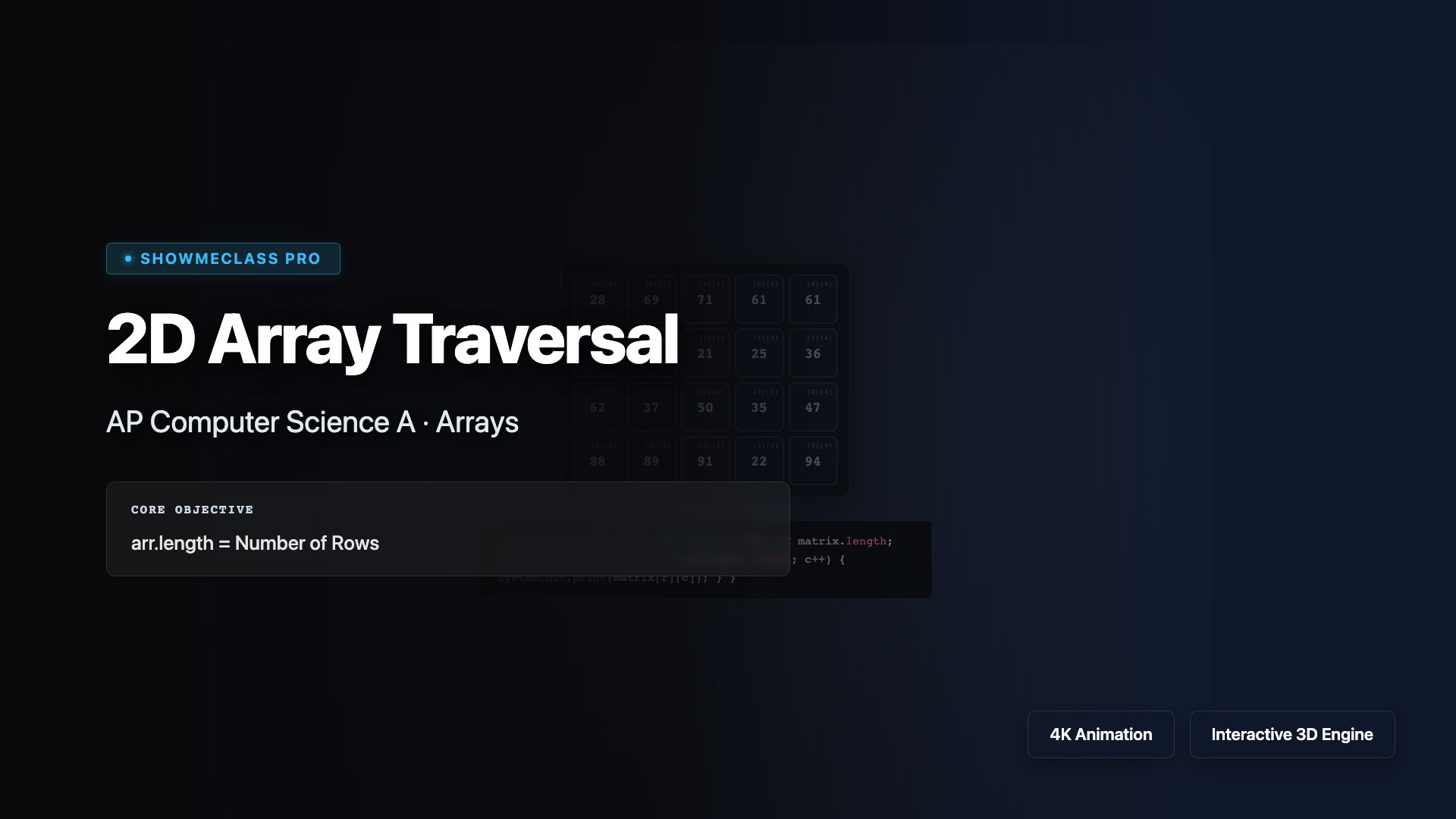 2D Array Traversal visualization thumbnail