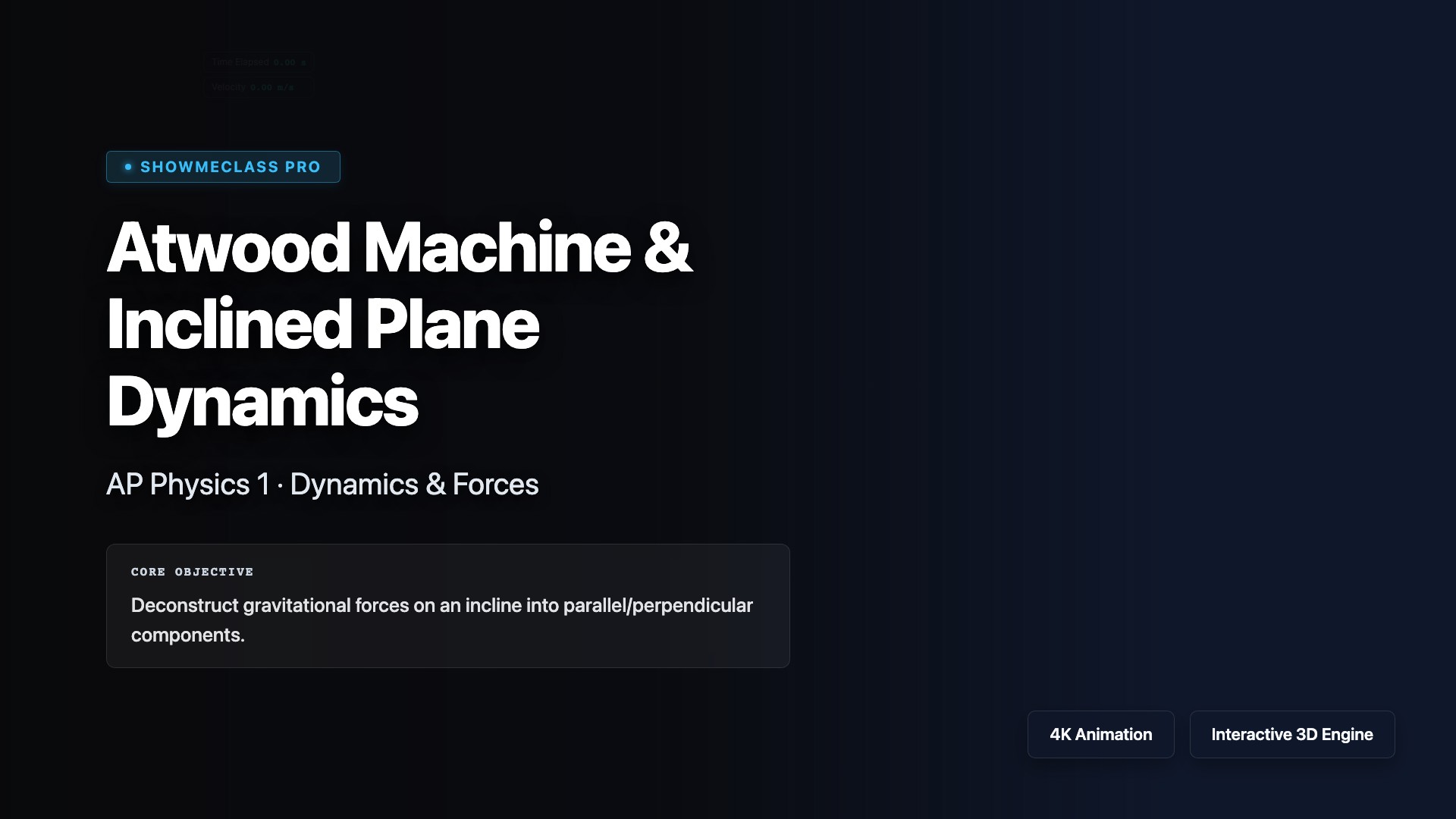 Atwood Machine & Inclined Plane Dynamics visualization thumbnail