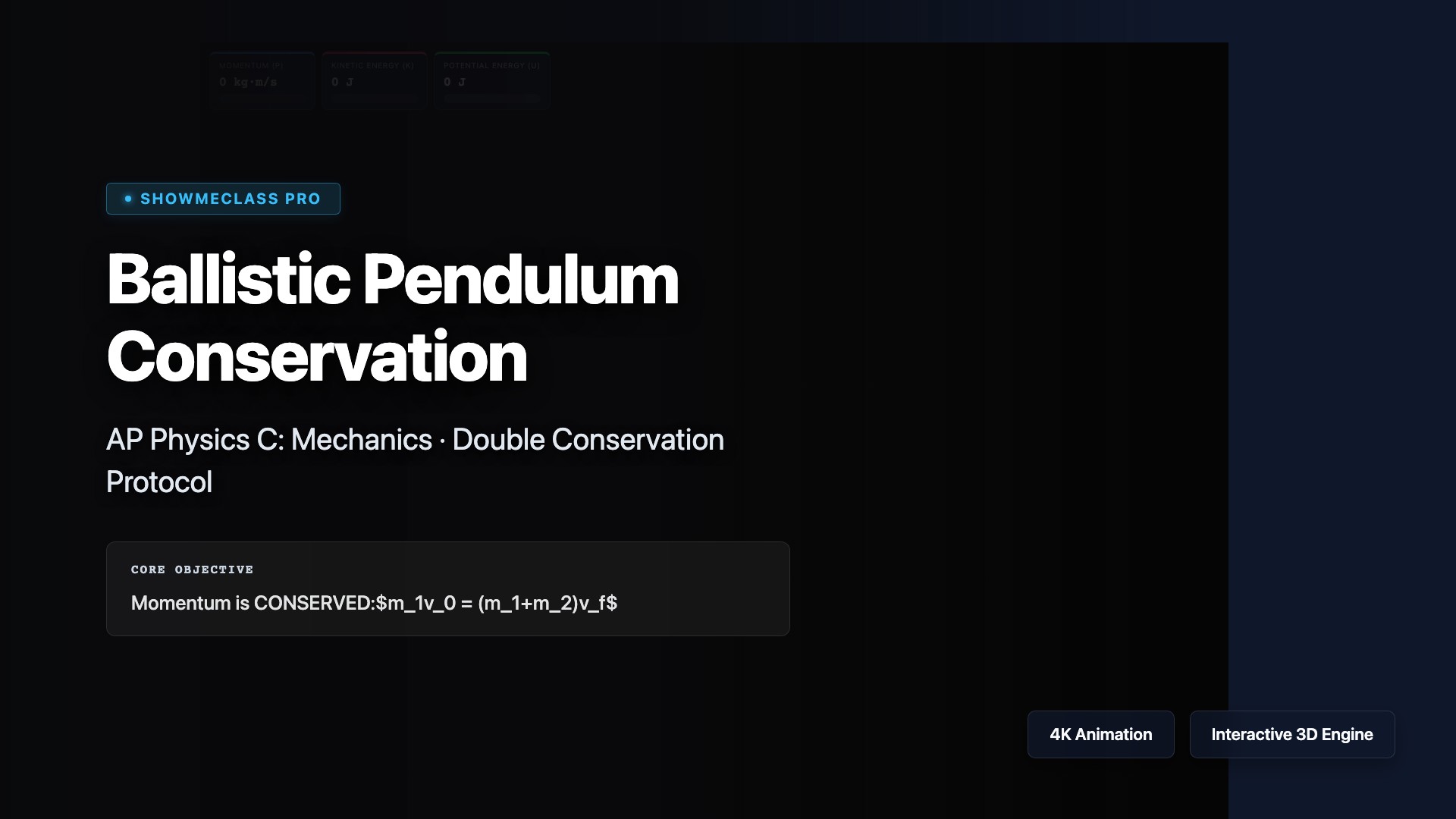 Ballistic Pendulum Conservation visualization thumbnail