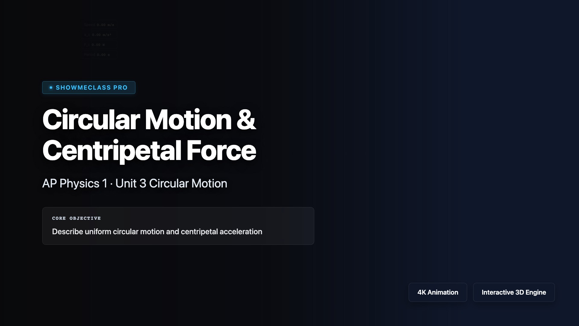 Circular Motion & Centripetal Force visualization thumbnail
