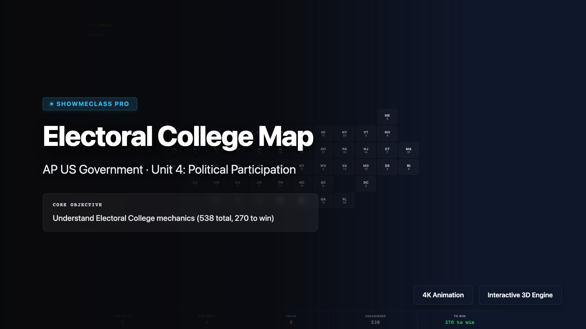 Electoral College Map – AP US Government visualization thumbnail