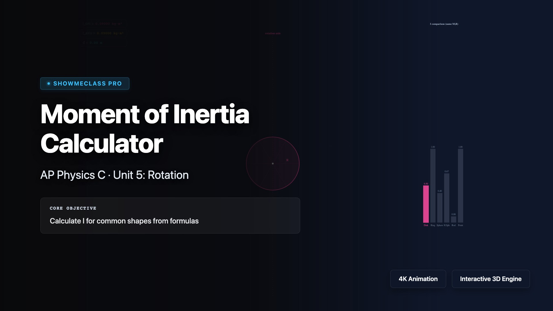 Moment of Inertia Calculator visualization thumbnail