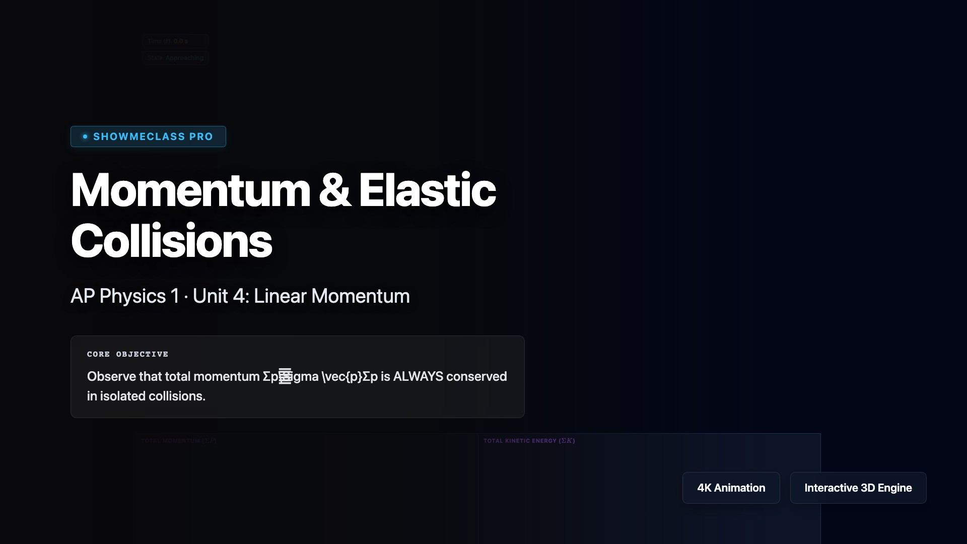 Momentum &amp; Elastic Collisions visualization thumbnail