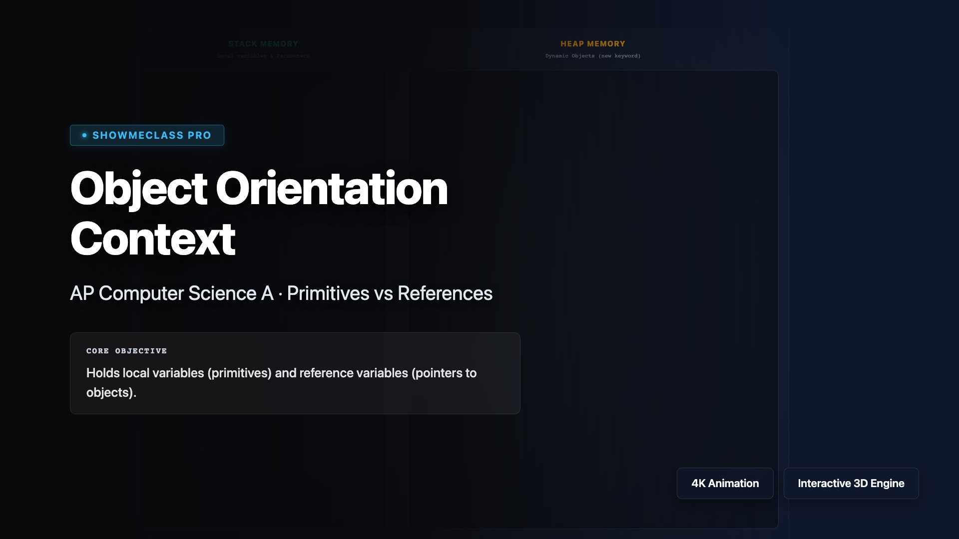 Object Orientation Stack vs Heap visualization thumbnail