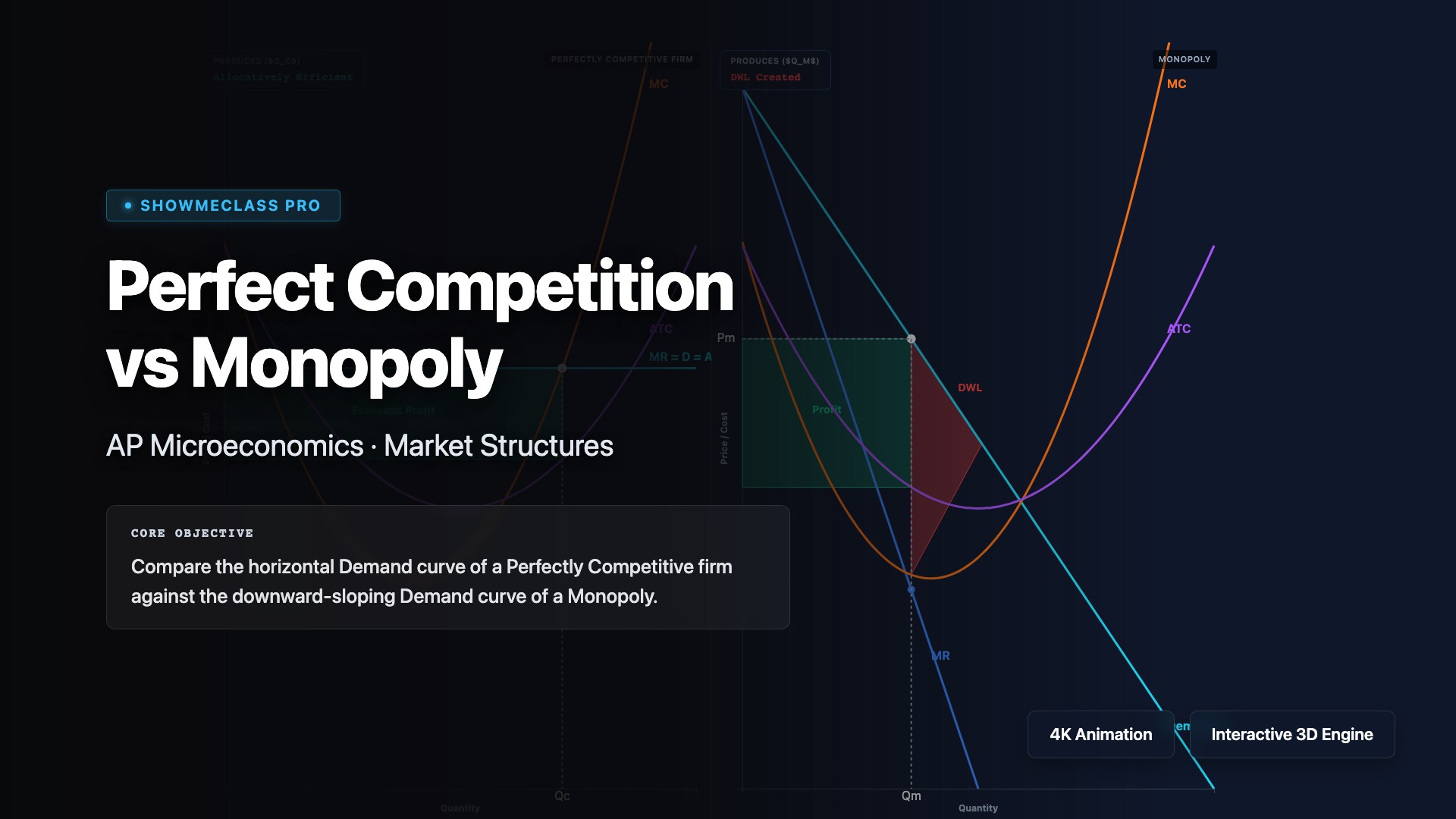 Perfect Competition vs Monopoly visualization thumbnail