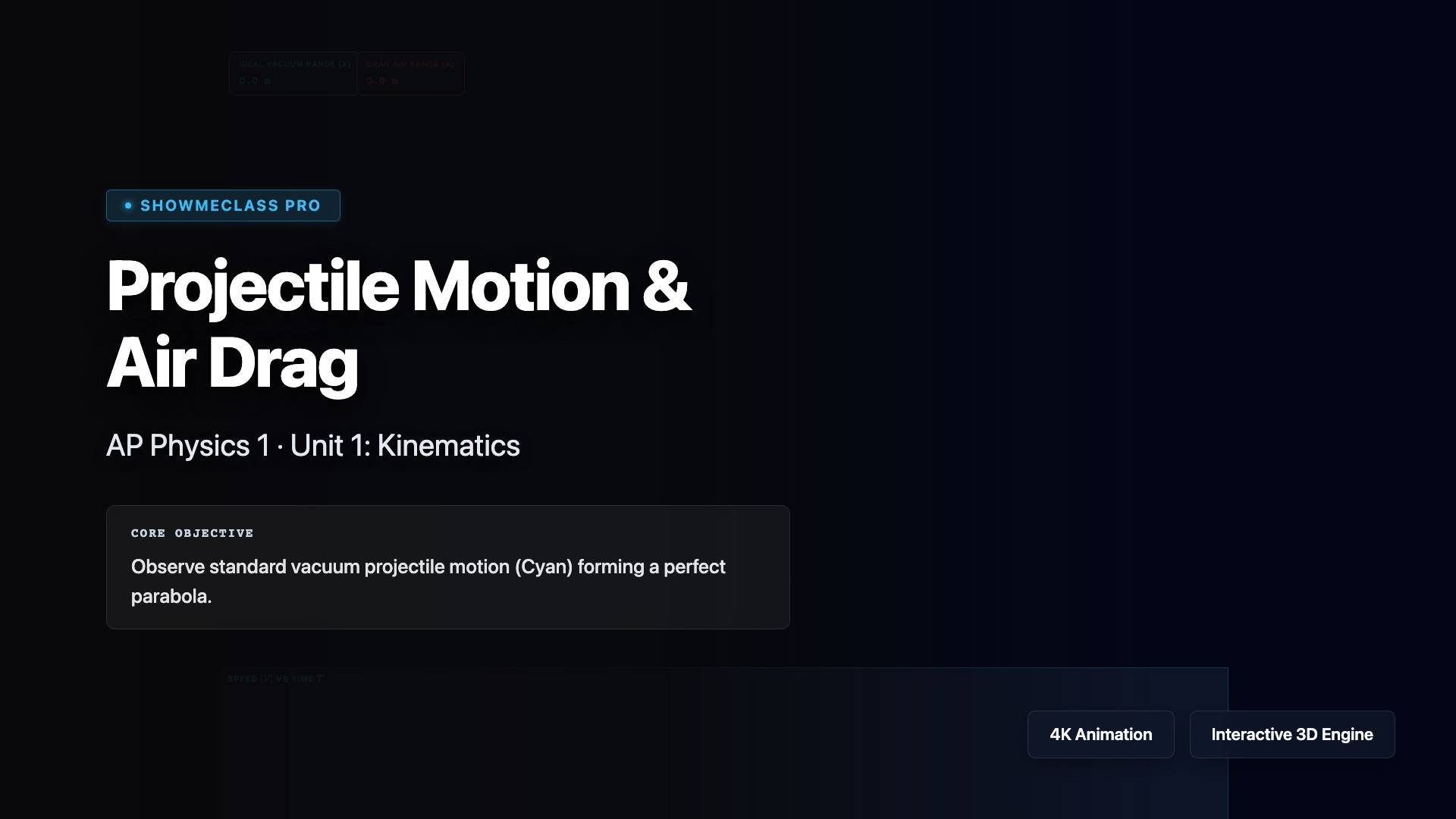 Projectile Motion & Air Drag visualization thumbnail