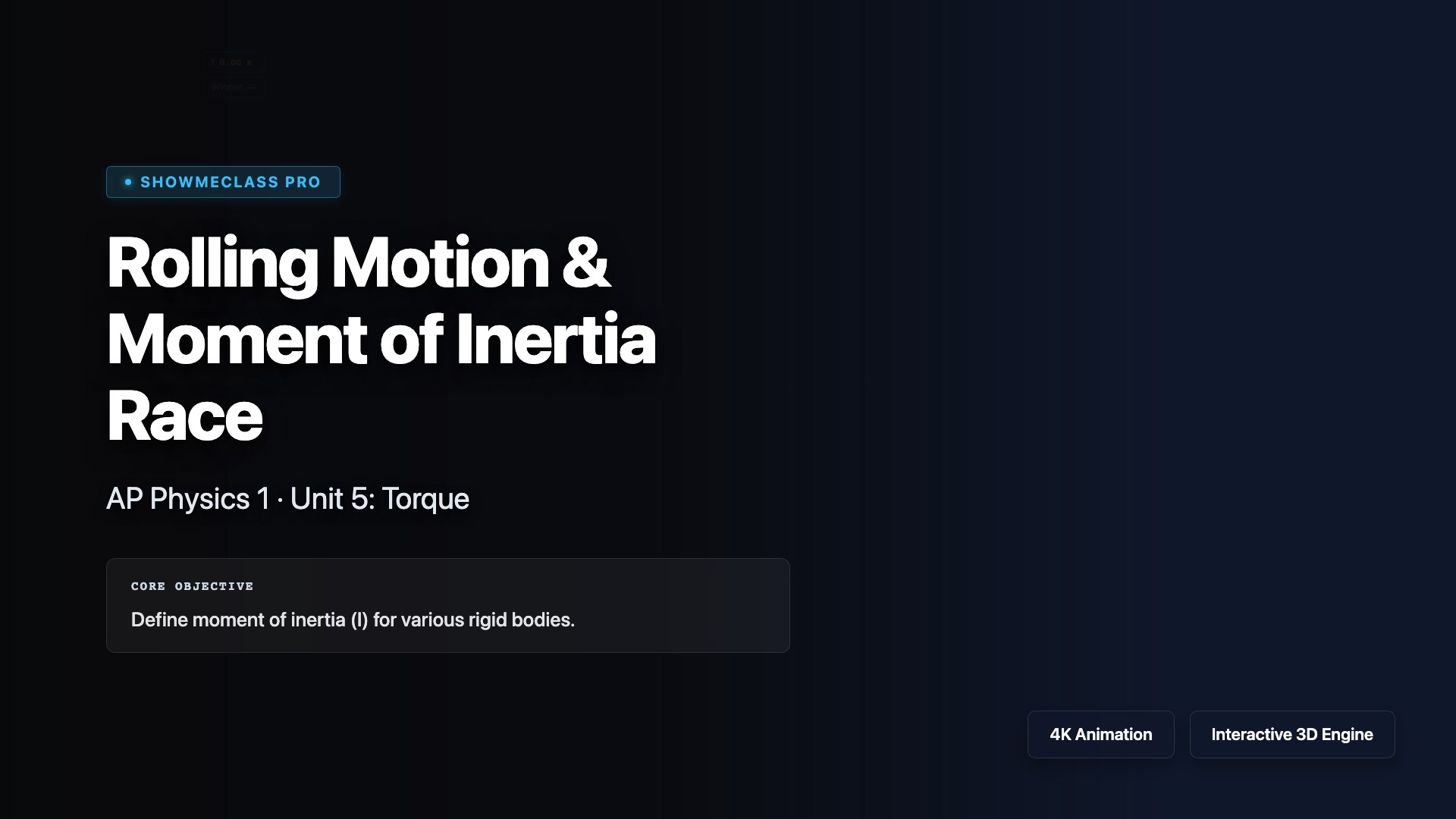 Rolling Motion & Moment of Inertia Race visualization thumbnail