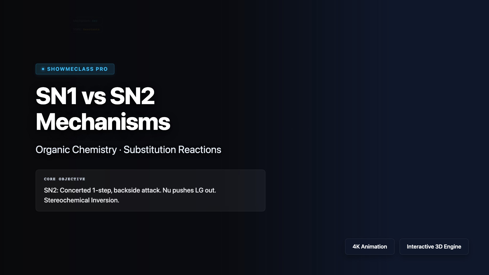 SN1 vs SN2 Mechanisms 3D visualization thumbnail