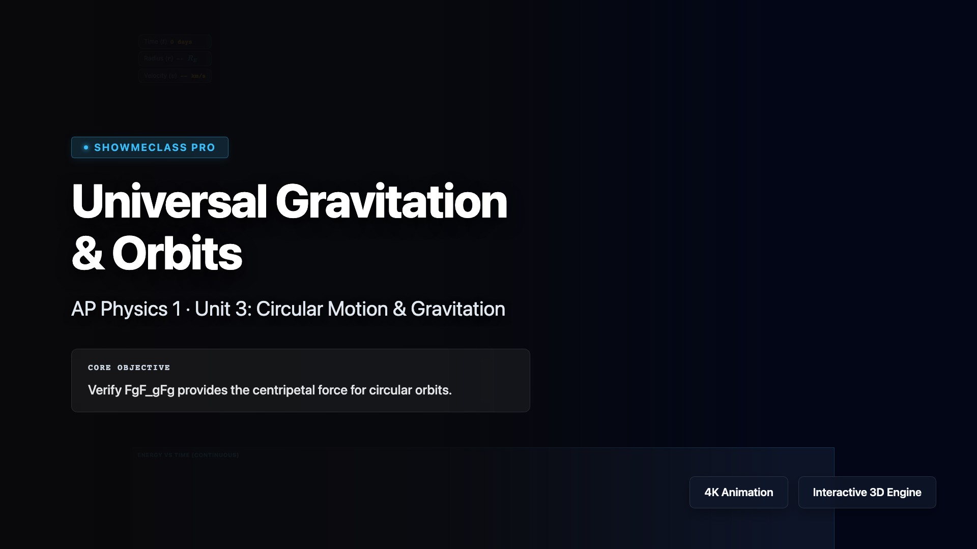 Universal Gravitation & Orbits visualization thumbnail